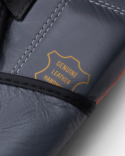 (Kick)bokshandschoen leer zwart oranje voor beginners en gevorderden